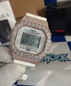 G-Shock Iced Out Rose Gold Moissanite Watch