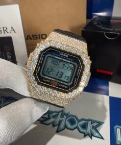 G-Shock Iced Out Yellow Gold Moissanite Watch
